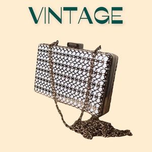 VINTAGE // GOLD METAL BOX BAG